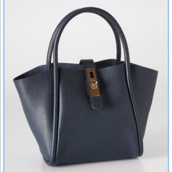 TMRW STUDIO Handbags - TMRW STUDIO  Navy Leather Mini Tote